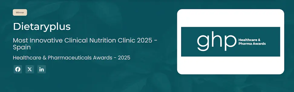 DietaryPlus - Premio Clínica de Nutrición Más Innovadora de España 2025